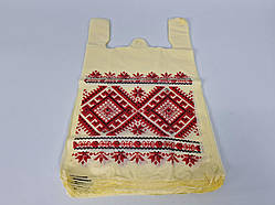 Ергономічні поліетиленові «майки» (28+2*7,5х49) "Україна Рушник" (100 шт)