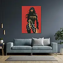 Плакат "Диво-жінка, мінімалістичний, Wonder Woman", 60×43см, фото 3