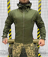 Осіння тактична куртка Soft Shell, Куртка тактична утеплена oliva, тактична куртка софтшел, XXXL