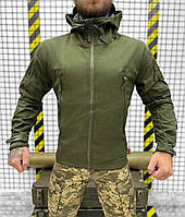 Осіння тактична куртка Soft Shell, Куртка тактична утеплена oliva, тактична куртка софтшел ЗСУ