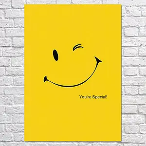 Плакат "Смайлік, Smile, you're special!", 60×43см