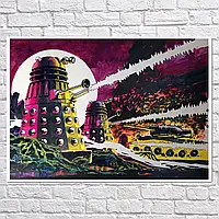 Картина на холсте "Доктор Кто, Далек, Doctor Who, Dalek", 60×85см