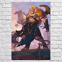 Плакат "Аджани, МТГ, Магия, MTG, Magic The Gathering, Ajani Unyielding", 42×28см