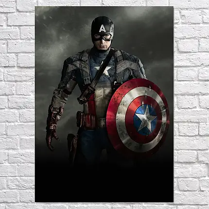 Плакат "Капітан Америка, Captain America", 60×43см, фото 2