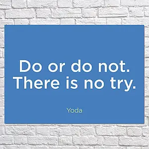 Плакат "There is no try (Yoda)", 43×60см