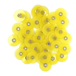 Диски шліфувальні з металевою втулкою жовті 40 штук 1.733 (всі розміри)