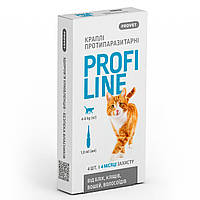 Краплі на холку "Профілайн" для котів 4кг-8кг 1уп.(4 піпетки*1,0мл) інсектоакарицид