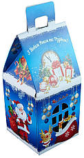 Картонна упаковка для цукерок новорічний Будиночок, до 400г, від 1 ящика, фото 2