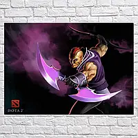 Картина на холсте "Дота 2, Антимаг, Anti-Mage, Dota 2", 43×60см