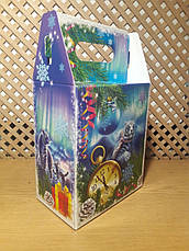 Упаковка святкова новорічна з картону Ялинка, до 1500г, від 1 ящика, фото 3