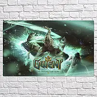 Плакат "Ведьмак, Гвинт, Witcher, Gwent", 37×60см