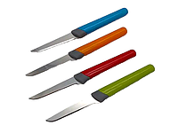 Набор цветных ножей для чистки и нарезки овощей и фруктов 4 штуки L 15 cm лезвие 6 cm FORKOPT
