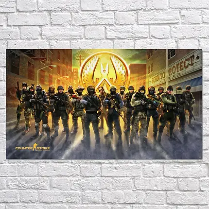 Плакат "Контрстрайк, Counter-Strike, CS, Global Offensive", 34×60см, фото 2