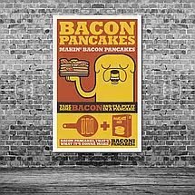 Плакат "Час пригод, bacon pancakes, Adventure Time", 60×39см, фото 3