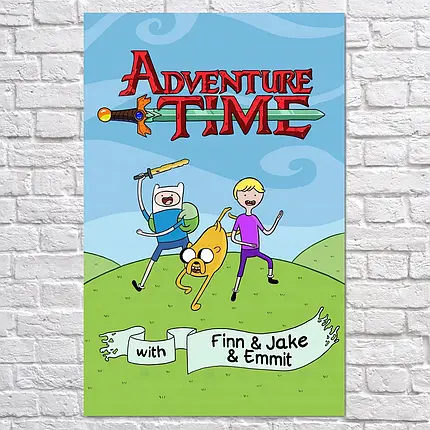 Плакат "Час пригод, Adventure Time", 43×60см, фото 2