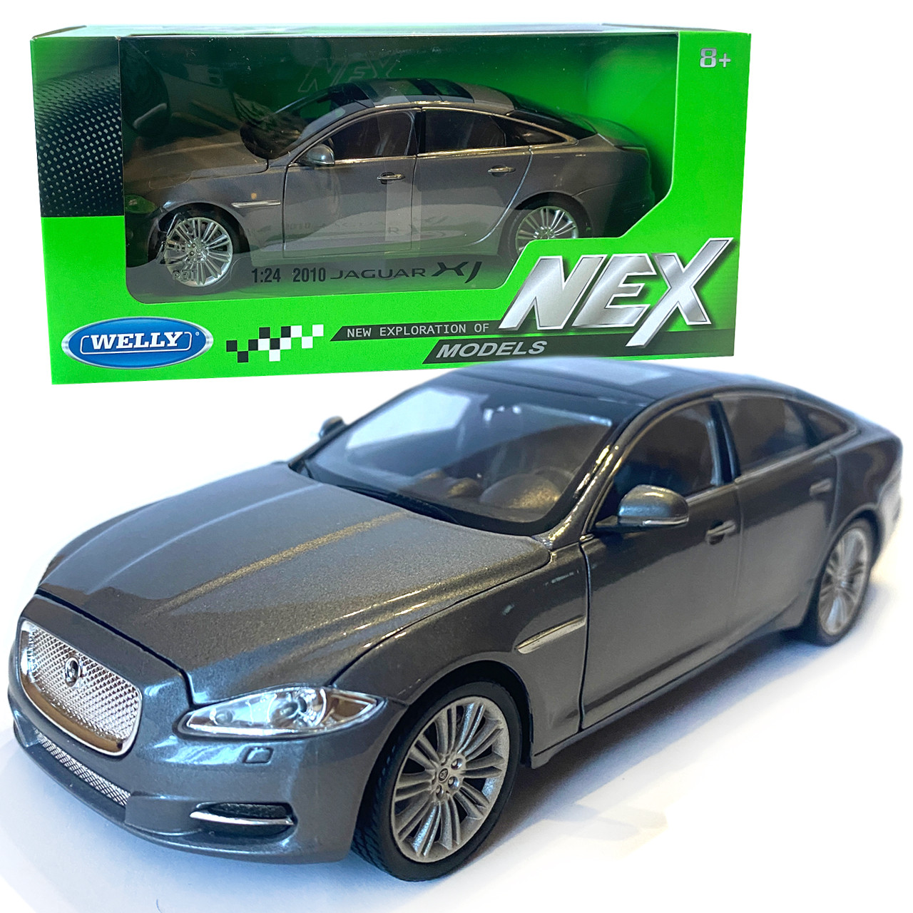 Іграшкова машинка металева WELLY 1:24 JAGUAR XJ, срібна, 20.5 * 7.5 (22517W), фото 1