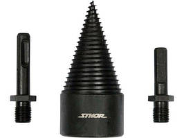 Свердло дровокол гвинтовий на перфоратор та дриль 45 мм в наборі Sthor 22591 Польща