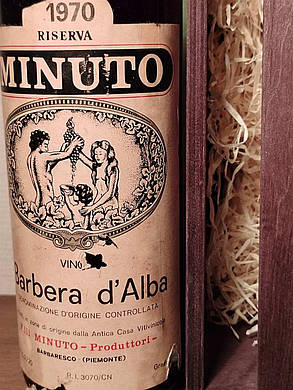 Вино 1970 року Barbera Minuto Італія, фото 2