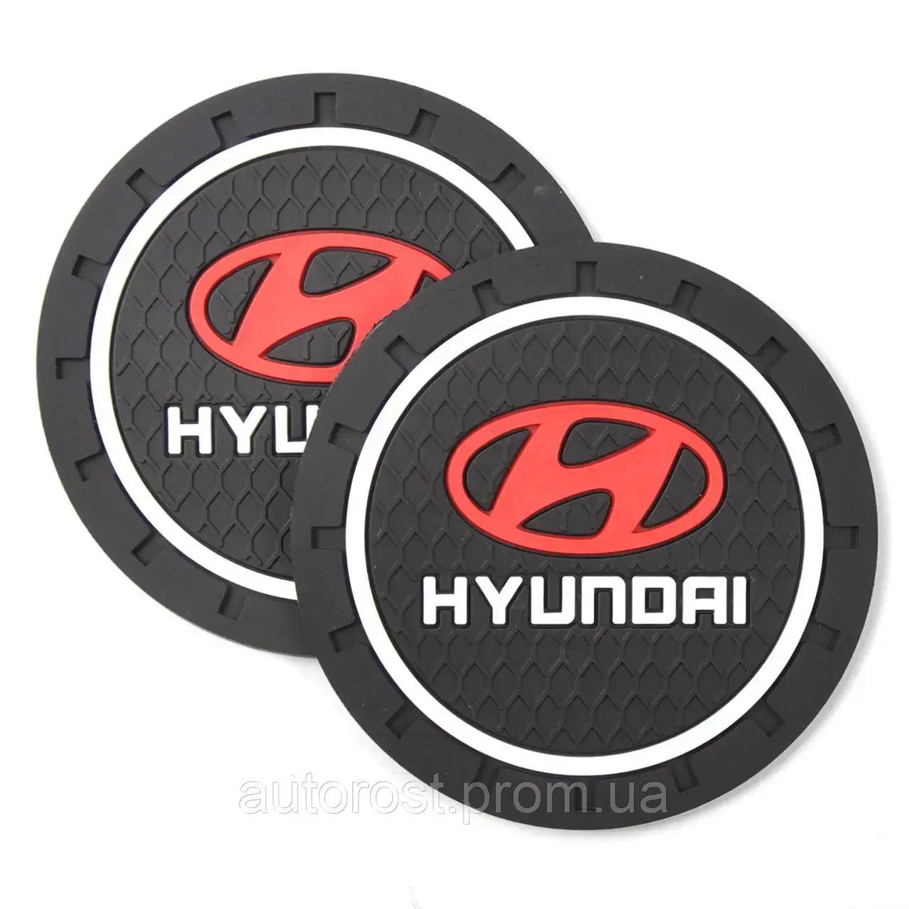 Килимок в підсклянник автомобіля Hyundai [ комплект 2шт. ]