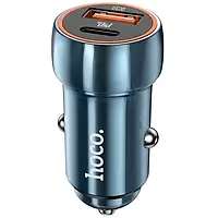 Автомобильный адаптер для телефона Hoco Z46A Blue Whale 20W (Type-C + USB) Sapphire Blue Whale 20W (Type-C +