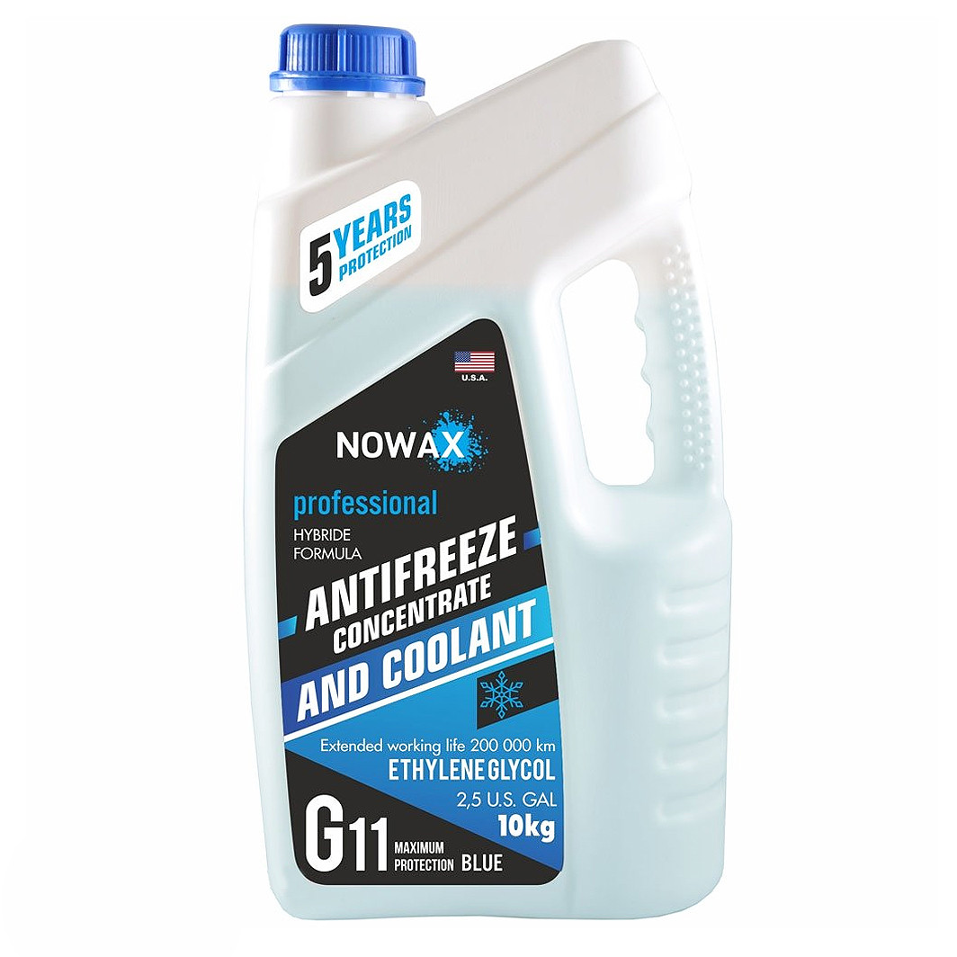 Nowax G11 синій, 10 л (NX10004) концентрат антифризу, фото 1