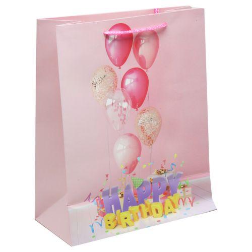 Пакет бумажный "Нарру Birthday", розовый [tsi200305-TSІ] - фото 1 - id-p1947209667