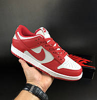 Чоловічі кросівки Nike SB Dunk Red white найк сб данк красные с белым