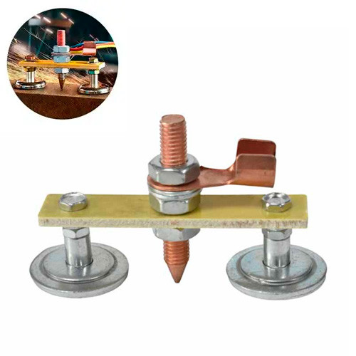 Магнітна маса клема з двома магнітами для зварювання споттера, фото 1