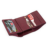 Жіночий невеликий шкіряний гаманець Grande Pelle 503661 бордовий, фото 4