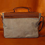 Чоловіча сумка-портфель із канвасу та шкіри RBcs-3960-3md TARWA, фото 6