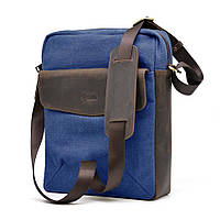 Мужская сумка из синего канваса через плечо TARWA RKc-1810-4lx