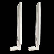 Комплект 2 антени GSM 4G 3G LTE 12dBi 700-2700 Мгц SMA Male (ТАТО) для роутерів, модемів, репітерів, білі, фото 5