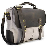 Чоловіча сумка-портфель з канвасу і шкіри RGj-3960-3md TARWA