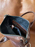 Шкіряна чоловіча сумка кольору хеннессі TARWA GB-7120-3md, фото 8
