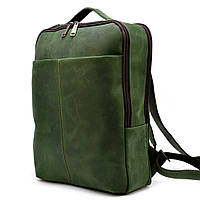 Зеленый кожаный рюкзак унисекс TARWA RE-7280-3md