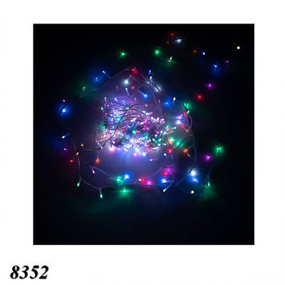 Гірлянда 400 LED кольорова прозорий шнур