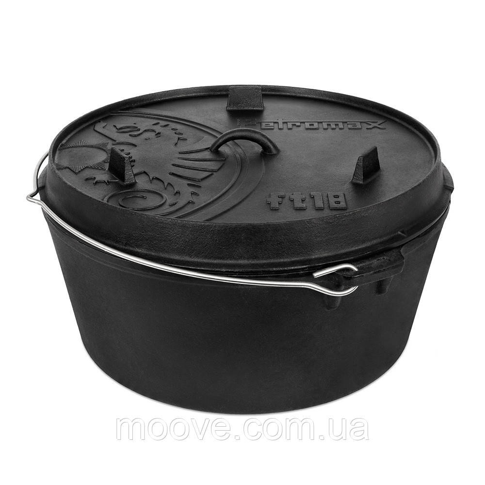 Petromax Казан-жарівня чавунна Petromax Dutch Oven ft18 плоске дно 16,1 л