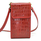 Шкіряна червона жіноча сумка-чохол панч REP3-2122-4lx TARWA, фото 3
