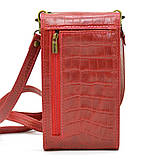 Шкіряна червона жіноча сумка-чохол панч REP3-2122-4lx TARWA, фото 4