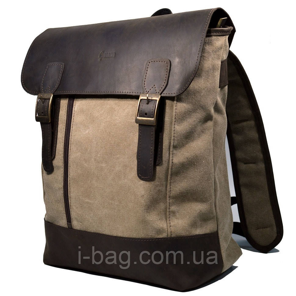 Рюкзак міський, парусина + шкіра RSc-3880-4lx бренда TARWA, фото 1