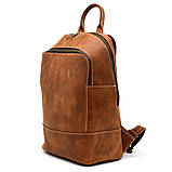 Жіночий коричневий шкіряний рюкзак TARWA RB-2008-3md середнього розміру, фото 5