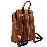Жіночий коричневий шкіряний рюкзак TARWA RB-2008-3md середнього розміру, фото 7