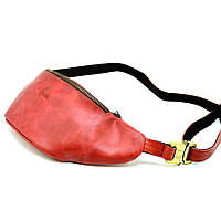 Красная поясная сумка из лошадиной кожи Crazy horse бренда TARWA RR-3036-4lx