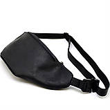Шкіряна сумка на пояс із чорної крейзі хорс бренда TARWA RA-3036-3md, фото 7