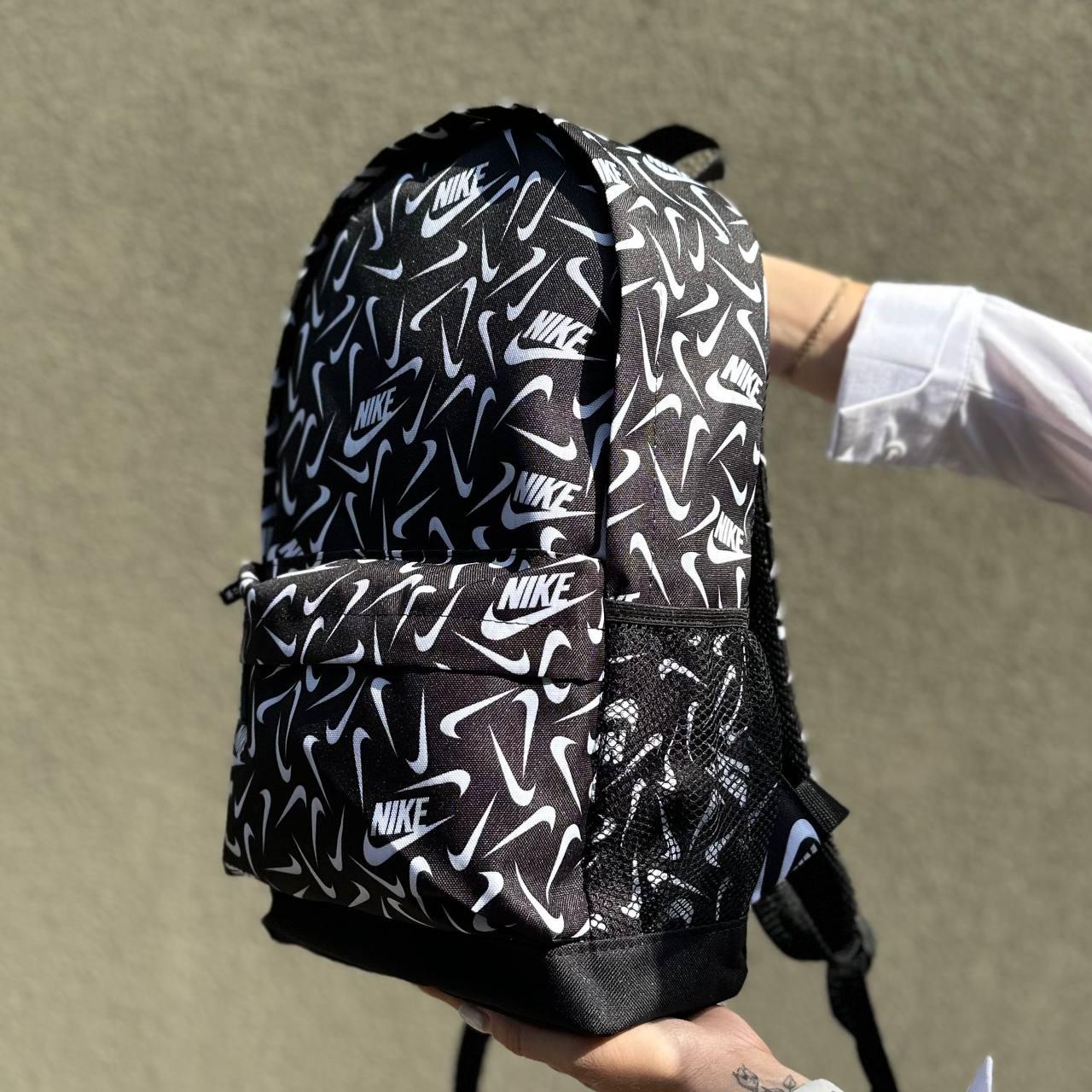 Стильный черный городской рюкзак с принтом Nike, найк. - фото 6 - id-p1947288668