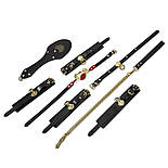 Розкішний набір для BDSM Zalo Bondage Play Kit, 10 аксесуарів у кейсі, шкіра, кристал Swarovski, фото 3