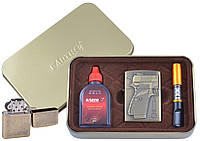 Зажигалка бензиновая в подарочной коробке (Баллончик бензина / Мундштук) Пистолет XT-4932-2
