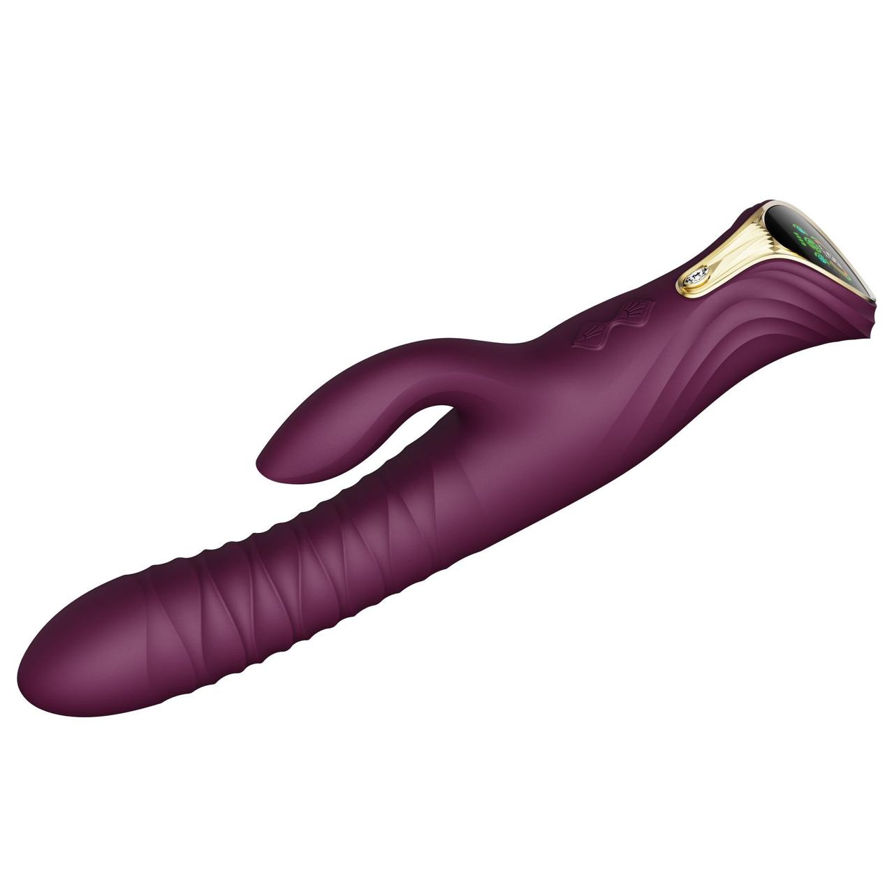 Пульсатор-кролик з вібрацією Zalo Mose Velvet Purple, нагрівання до 42°, кристал Swarovski 18+