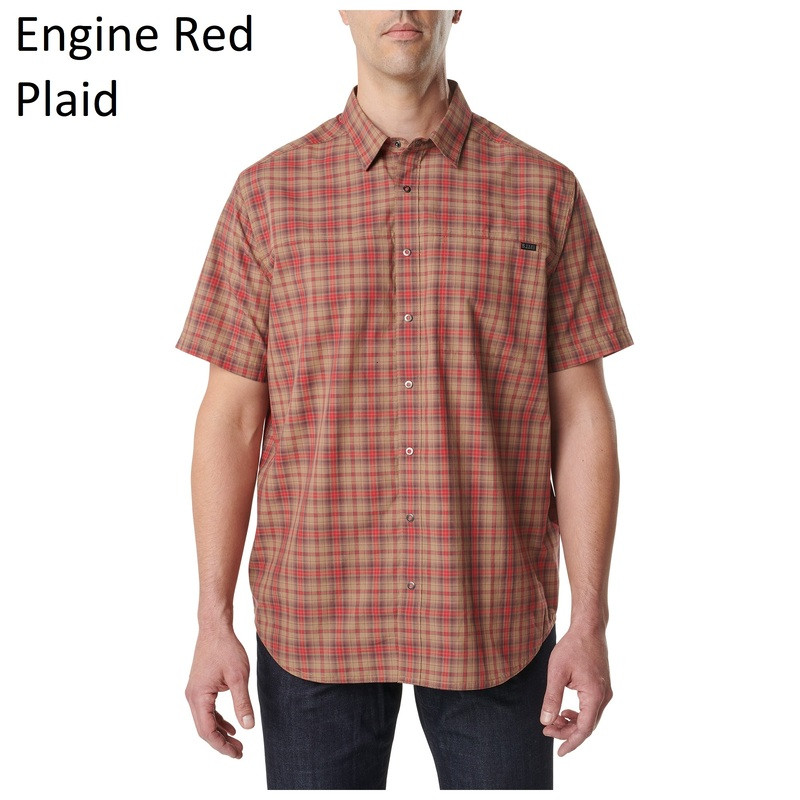 Сорочка 5.11 HUNTER PLAID SHORT SLEEVE SHIRT, 71374 Large, Engine Red Plaid