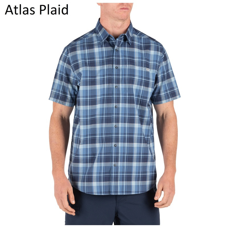Сорочка 5.11 HUNTER PLAID SHORT SLEEVE SHIRT, 71374 Medium, Atlas Plaid